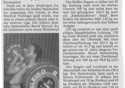 Wettkampf Forstenried Tagblatt
